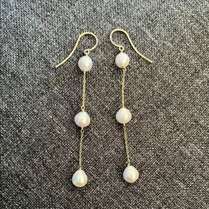 Gold Filled Pearl Drop Earrings